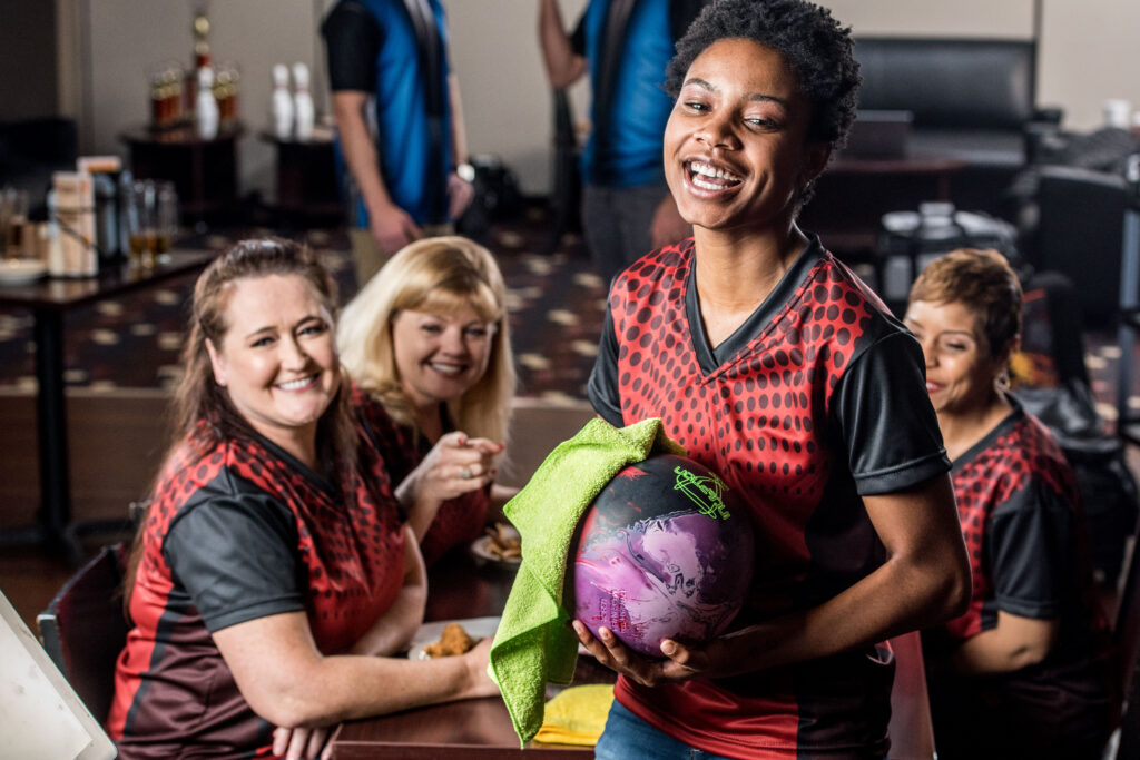 League bowlers at Howell Bowl-e-Drome