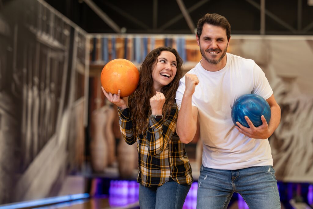 Couples bowling at Howell Bowl-e-Drome